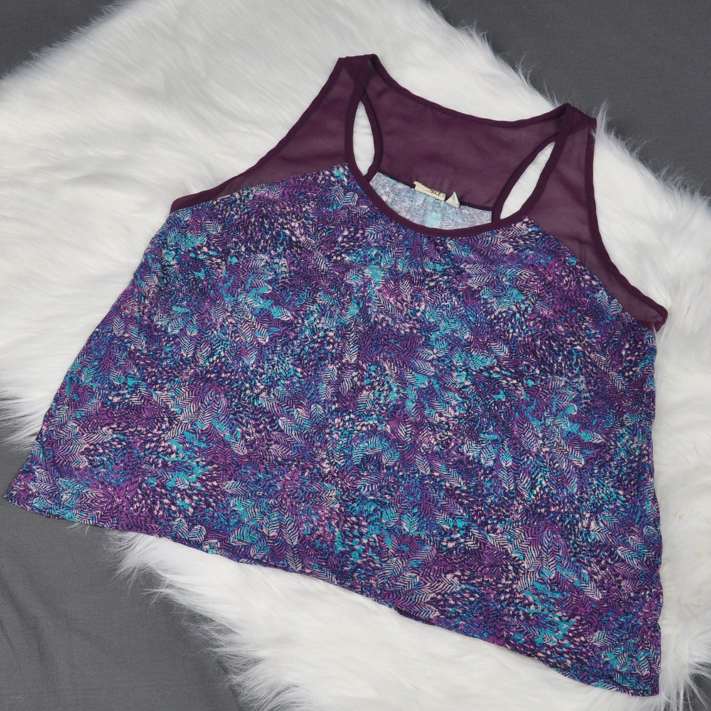 Mudd Floral Print Racerback Tank Top XL